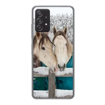 Produktbild von MuchoWow® Handyhülle Schutzhülle Hülle für Samsung Galaxy A53 5G Pferde - Decke - Schnee Silikon Softcase Handy Hülle - Schutzabdeckung