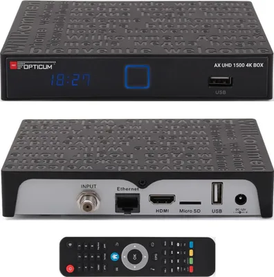 Image de RED OPTICUM AX UHD 1500 4K Box Android Ultra HD DVB-S2 Receiver PVR Ready