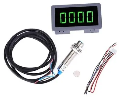 Zdjęcie produktu dla Obrotomierz cyfrowy przemysłowy silnik dc 8 24V 10 9999 rpm czujnik halla