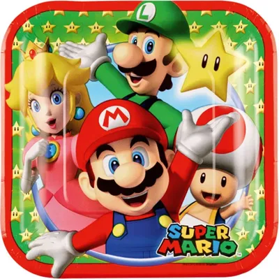Produktbild von Super Mario Mushroom World Papierteller 8 Stk. 18 cm