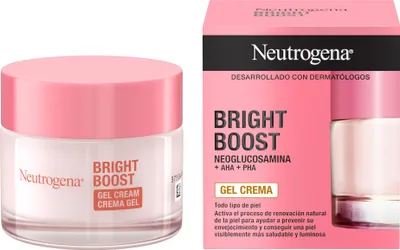 Produktbild von Neutrogena Bright Boost Gel Cream 50 ml, aufhellend, feuchtigkeitsspendend, Peeling, Anti-Aging Gesichtspflege für alle Hauttypen