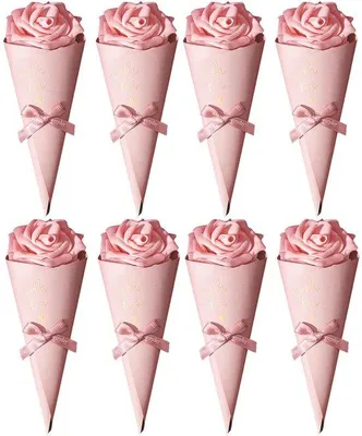 Produktbild von 8 kegelförmige Süßigkeitenboxen für Hochzeiten und Feiern