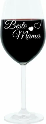Produktbild von Leonardo Weinglas 400 ml, Beste Mama, Geschenk Stimmungsglas mit lustiger Gravur, Moodglas, 22 cm