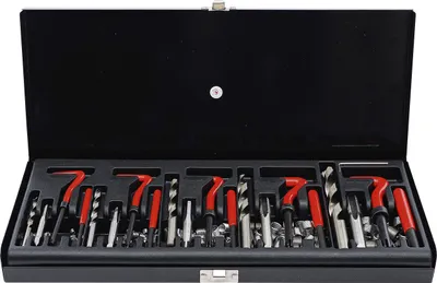Productafbeelding van KRAFTMANN 19500 Set voor het repareren van schroefdraaden, M5 - M12, 130-delig.