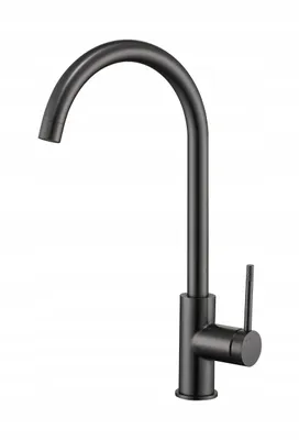 Produktbild von GranMaster IZIS Küchenarmatur Gun Metal – Edelstahl Wasserhahn Modern, 360° Drehbar, Einhebelmischer, Hoher Auslauf, Mattgrau, Inklusive Montageset