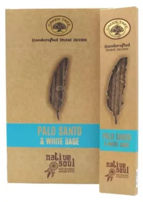Produktbild von Räucherstäbchen Green Tree Native Soul Smudge "Palo Santo & White Sage" 15gr. (8 Sticks)