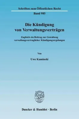 Produktbild von Kaminski, U: Kündigung von Verwaltungsverträgen.