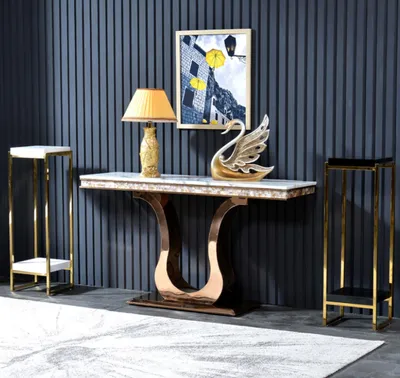 Produktbild von Designer Edelstahl Konsolentisch Tisch Konsole Konsolentische Schmink Tisch Neu
