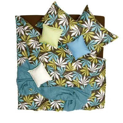 Obrázek produktu pro SCANquilt povlečení KLASIK canabis hnědozelinkavá 100% bavlna 140 x 200/70 x 90 cm