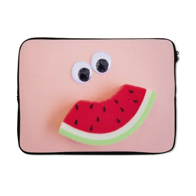 Produktbild von MuchoWow® Laptop Hülle 13 Zoll Wassermelone Lächeln Laptoptasche - Laptophülle - Sleeve - Rundumschutz
