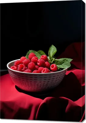Produktbild von Bild 70x100cm Himbeerschale