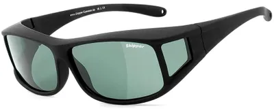 Produktbild von Skipper® | POLARISIERT | Überbrille für Brillenträger, Überbrille Sonnenbrille, Überziehbrille, Überzieh Sonnenbrille, Herren & Damen, UV400 Schutz (grau-grün polarisierend [2195])