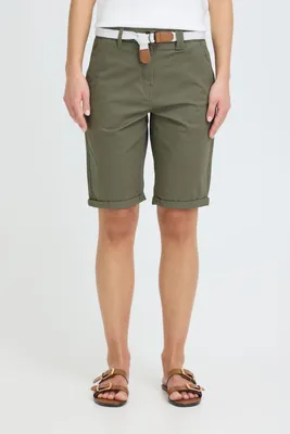 Produktbild von Oxmo OXChakira Damen Shorts Chino-Shorts Bermuda Baumwollmischung Regular Fit