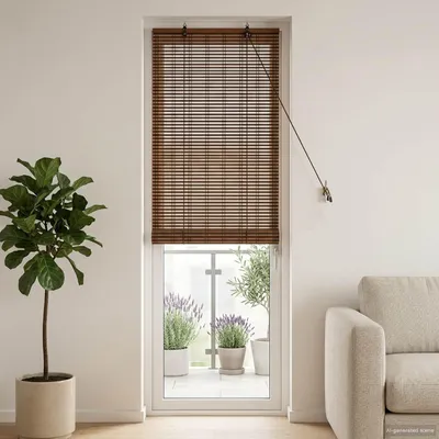 Produktbild von Rollo Braun 40 x 220 cm Bambus - Rollos c3437