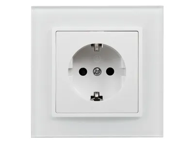Produktbild von Schutzkontakt-Steckdose McPower Flair 250V/16A UP Einsteckschutz weiß