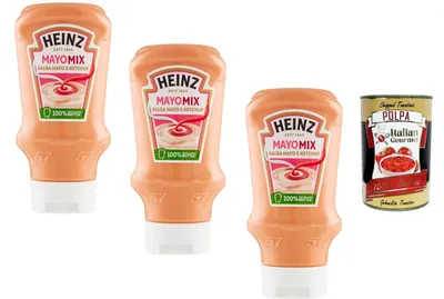 Produktbild von Italian Gourmet MayoMix Sauce 3×425 g (Mayonnaise & Ketchup Mix, cremige Burger Sauce & Dip, ideal für Pommes, Hot Dog, Sandwich, BBQ, Party & Catering) + Italian Gourmet Polpa