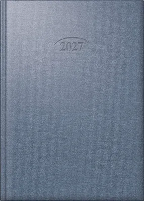 Produktbild von Buchkalender 765 14,3x20,2cm 1 Tag/Seite Metallico cosmosblau 2027