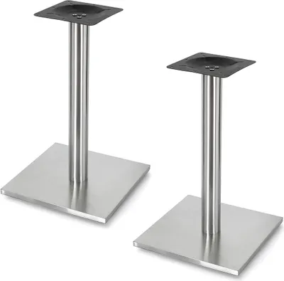 Produktbild von Melko Tischsäule Möbelbein Edelstahl Kufe Boxenständer - 2x Tischsäule Eckfuß