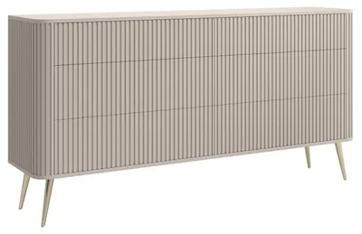 Immagine prodotto di Selsey Ovarlo - Cassettiera a 6 cassetti, colore grigio con gambe in metallo, 168 cm