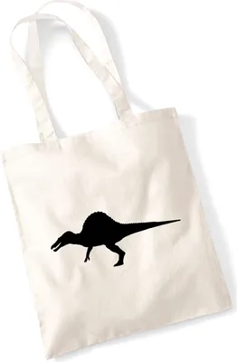 Produktbild von Huuraa Jutebeutel Spinosaurus Dinosaurier 10 Liter Natural Baumwolle Tasche Geschenkidee