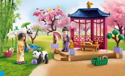 Immagine prodotto di PLAYMOBIL® Giardino asiatico con alimentazione del panda - Confezione promozionale