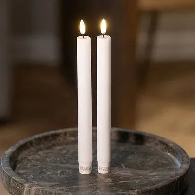 Produktbild von Deluxe HomeArt "Deluxe HomeArt LED Weiß Set 2 Stabkerze 24 cm"