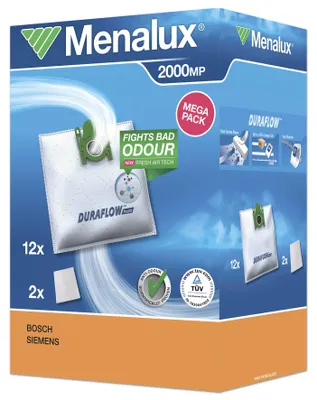 Produktbild von Menalux 2000 MP, Staubbeutel, Universal, Mehrfarbig, BOSCH, SIEMENS, 241 mm, 169 mm