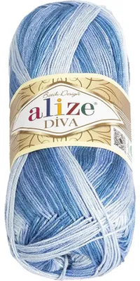 Produktbild von Garn DIVA BATIK - 100g / 350 m - Blau