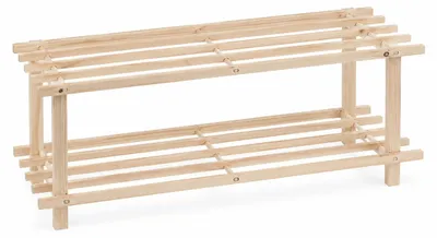 Zdjęcie produktu dla Stojak na buty, drewniany, 2 poziomy