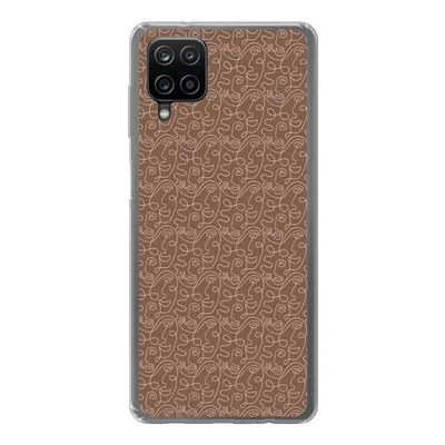 Produktbild von MuchoWow® Handyhülle Schutzhülle Hülle für Samsung Galaxy A12 Gesicht - Muster - Abstrakt Silikon Softcase Handy Hülle - Bild