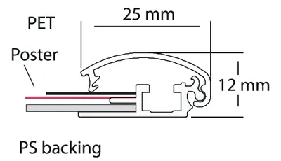 Produktbild von magnetoplan magnetoplan® Bilderwechselrahmen 35,1 x 47,6 x 1,2 cm (B x H x T) DIN A3 Aluminium silber