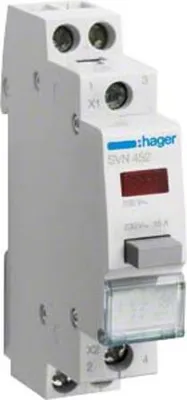 Produktbild von Hager Taster 1S/1Ö rot,230V SVN452
