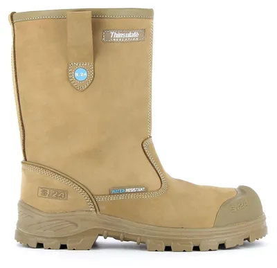 Produktbild von S.24 HERACLES Herren Sicherheitsstiefel S7 mit Fiberglaskappe und Durchtrittschutz, 44, Beige