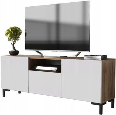 Produktbild von RTV-Sideboard 150 cm Eiche Wotan Weiß Matt auf Füßen