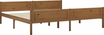 Obrázek produktu pro vidaXL Postel z masivního dřeva Pine Honey Brown 200x200 cm