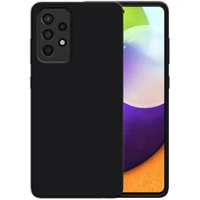 Produktbild von Smartphonica Siliconen hoesje voor Samsung Galaxy A52/ A52 5G / A52s 5G case met zachte binnenkant - Zwart