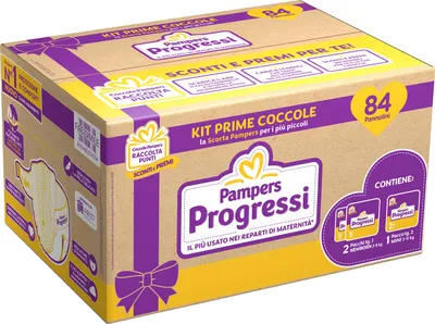Produktbild von Pampers Progressi Primi Giorni Windeln Zwei Packungen Größe 1 2-5 Kg Baby Wickeln