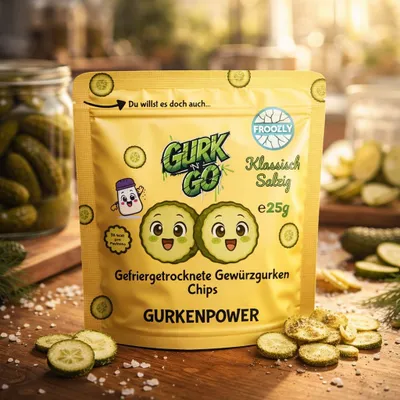 Produktbild von Froozly Gefriergetrocknete Gewürzgurken Chips Salzig 25g
