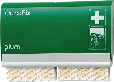 Imagen del producto de Dispensador de adhesivos QuickFix, elástico e impermeable. Dimensiones: 230 x 135 x 32 mm. Color: verde