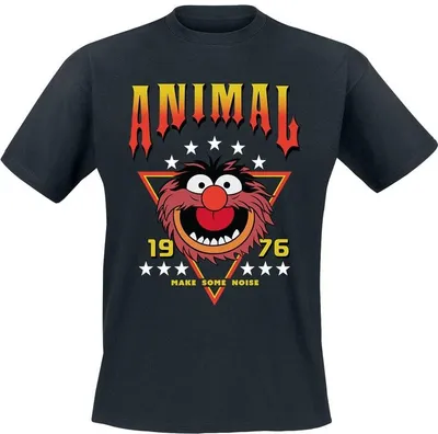 Produktbild von Die Muppets T-Shirt Herren Animal Noise - 1976 schwarz XL