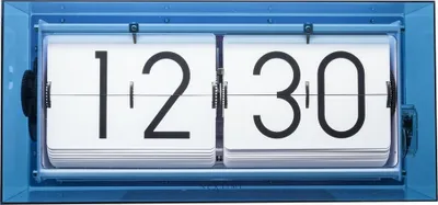 Obrázok produktu pre NeXtime - 5209BL - Nástenné hodiny - 36 cm - modré - Big Flip Clear