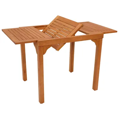 Produktbild von DEGAMO Balkontisch Ausziehtisch Gartentisch RIO 80/120x70cm, Eukalyptus geölt