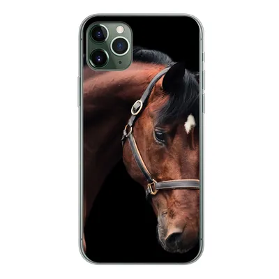 Produktbild von MuchoWow® Handyhülle Schutzhülle Hülle für iPhone 11 Pro Max Pferd - Leicht - Halfter Silikon Softcase Handy Hülle - Schutz
