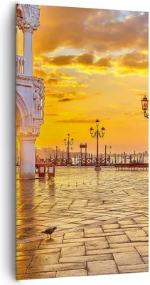 Produktbild von Bild auf Leinwand - Leinwandbild - Venedig Stadt - 65x120cm - Wand Bild - Wanddeko - Wandbilder - Leinwanddruck - Bilder - Kunstdruck - Wanddekoration - Leinwand bilder - Wandkunst - PA65x120-3665