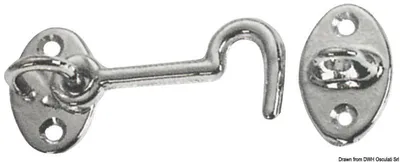 Zdjęcie produktu dla Chromowany mosiądz doorstop hak 60 mm Osculati 38.174.60
