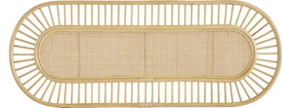 Produktbild von Miliboo - Dekoratives Bettkopfteil aus naturfarbenem Rattan und Rohrgeflecht B165 cm BOW