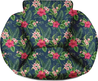 Produktbild von Hängesessel Kissen, Polster Bodenkissen für Schwenksessel, Auflage für Baumwoll Hängeschaukel, Hängekorb, Hängestuhl, Rückenkissen in der farbe Palm Blumen [114]