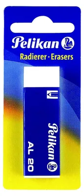 Image de Gomme AL20 plastique blanc blister