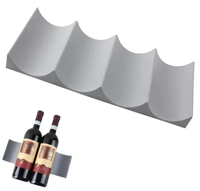 Flaschenregal aus Kunststoff, stapelbar, für 10 Flaschen, dunkelgrau