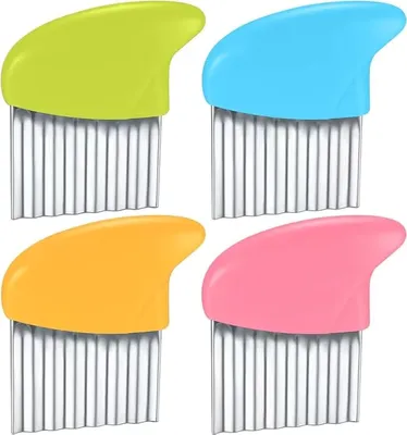 4 Wellenschneider aus Edelstahl für Kartoffeln, Gemüse und Obst